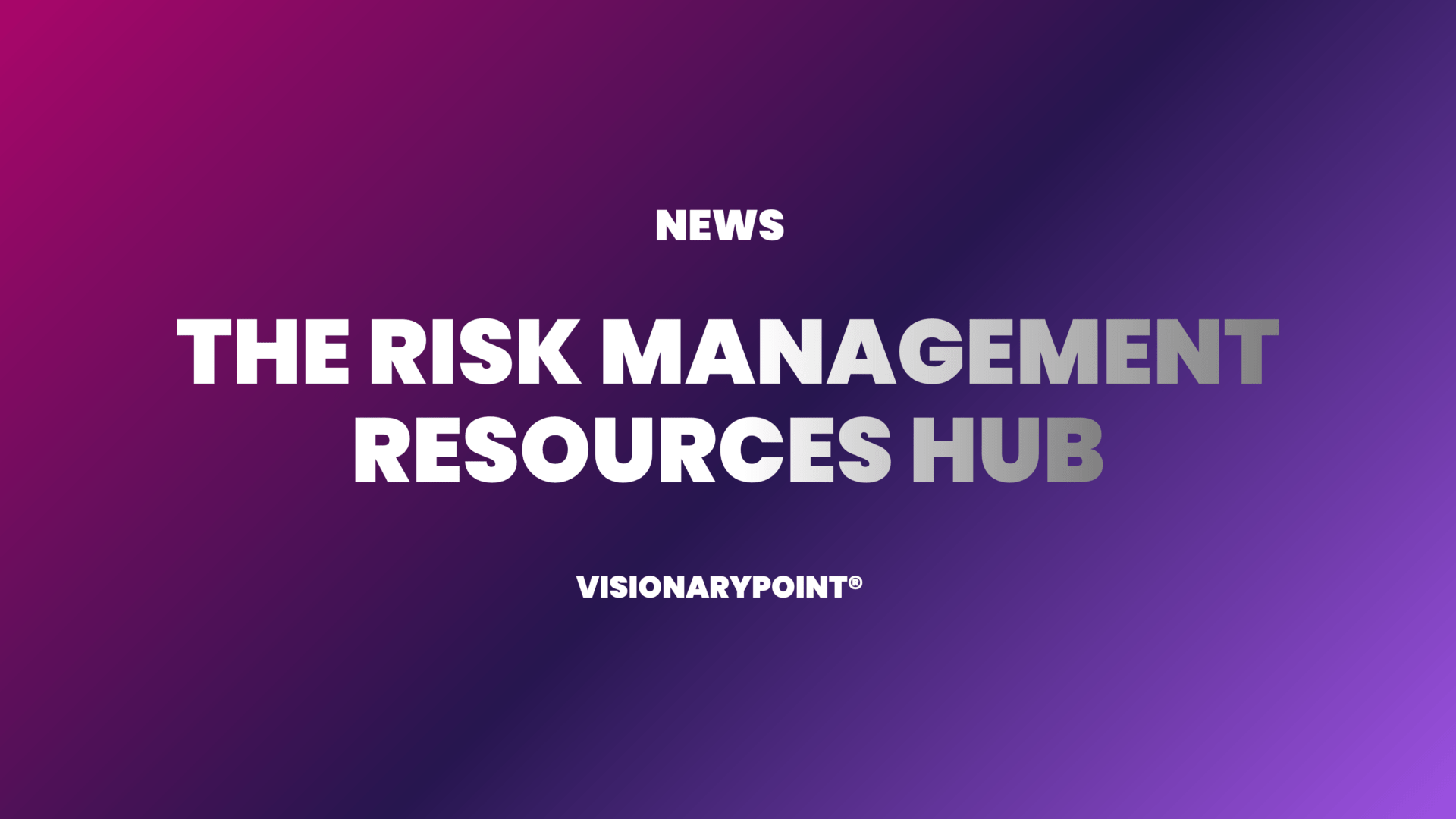 VisionaryPoint THE RISK MANAGEMENT RESOURCES HUB